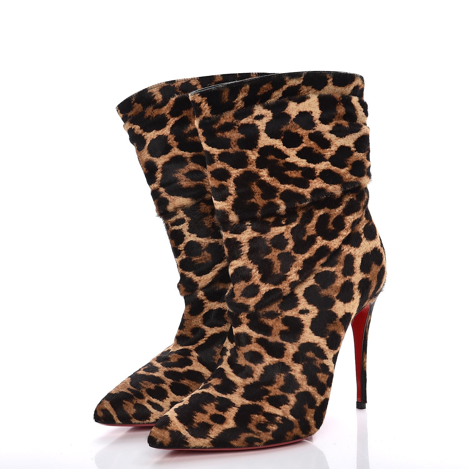 Christian Louboutin Pony Hair Ishtar 100 Booties Leopard 3 of 8