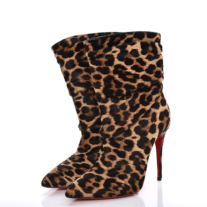 Christian Louboutin Pony Hair Ishtar 100 Booties Leopard 3 of 8