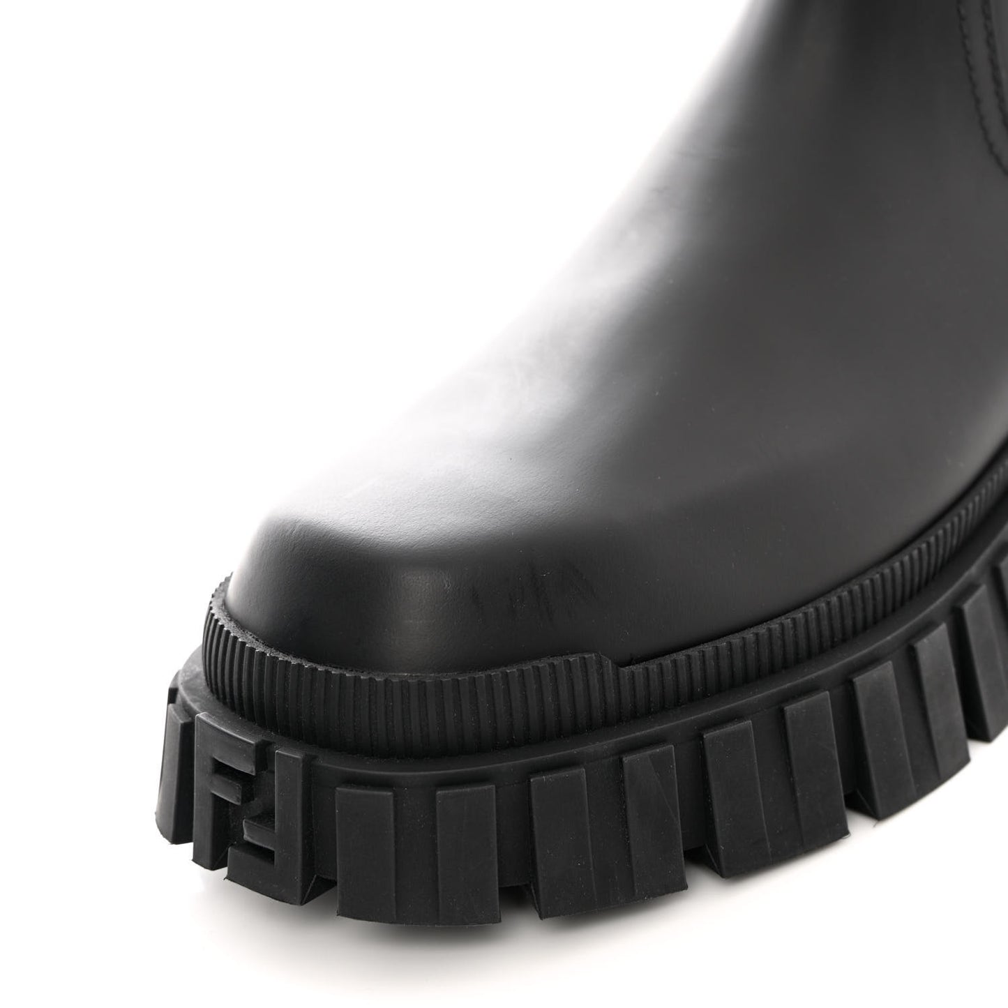 Calfskin Rubber Mens Fendi Force Chelsea Boots 9 Black