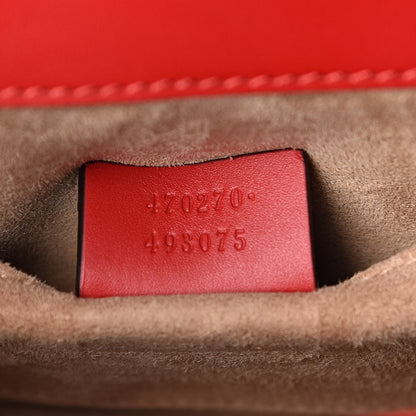 Gucci Calfskin Mini Sylvie Top Handle Bag Hibiscus Red 7 of 10