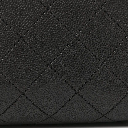 Chanel Calfskin Stitched Hamptons Tote Black 13 of 17