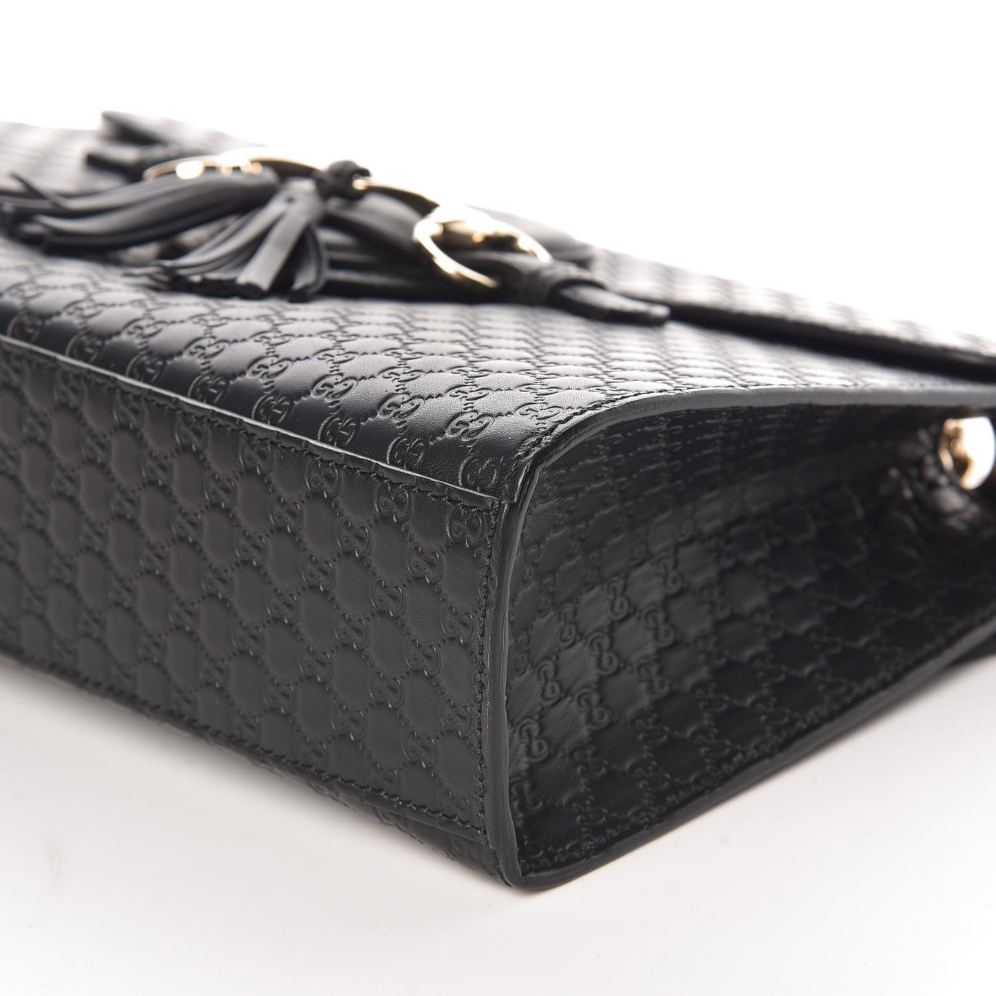 Microguccissima Medium Emily Chain Shoulder Bag Black