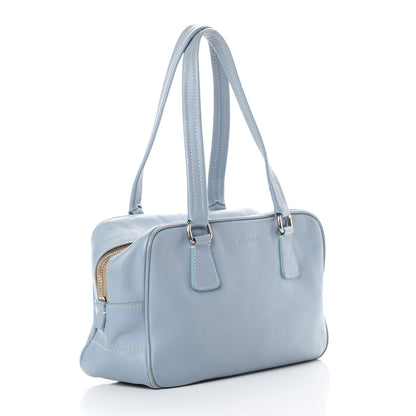 Prada Vitello Daino Tag Satchel Pervinca 3 of 21