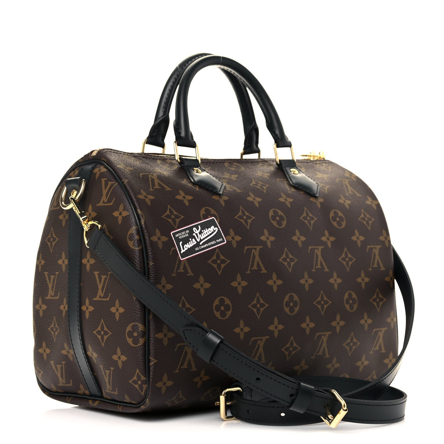 Louis Vuitton Monogram My World Tour Speedy Bandouliere 30 Black 2 of 11