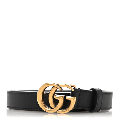 Gucci Calfskin Double G 20mm Belt 90 36 Black 1 of 8