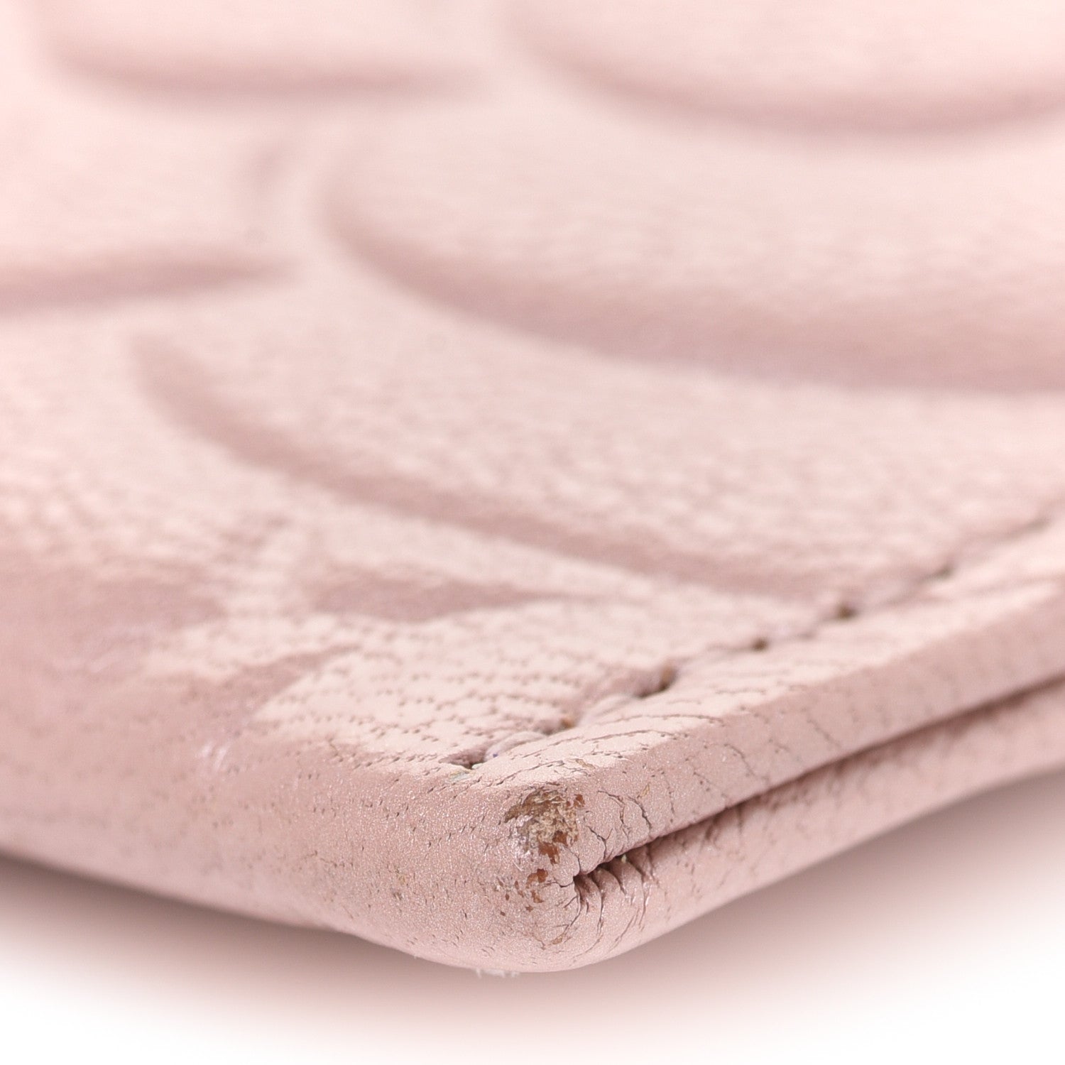 Chanel Goatskin Camellia Embossed Card Holder Light Pink 11 of 14