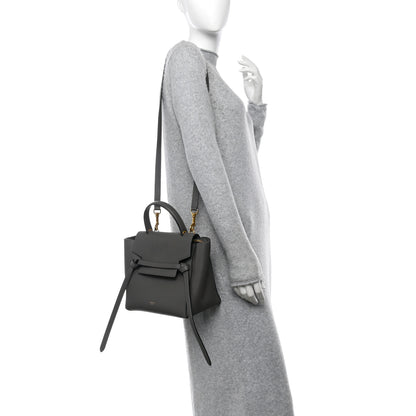 Celine Grained Calfskin Micro Belt Bag Grey 2 of 12