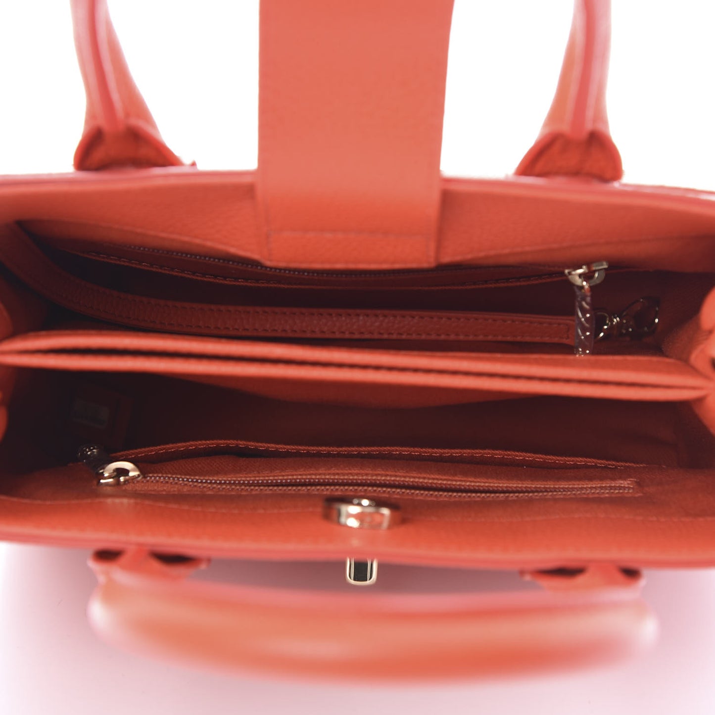 Grained Calfskin Mini Neo Executive Shopper Tote Red
