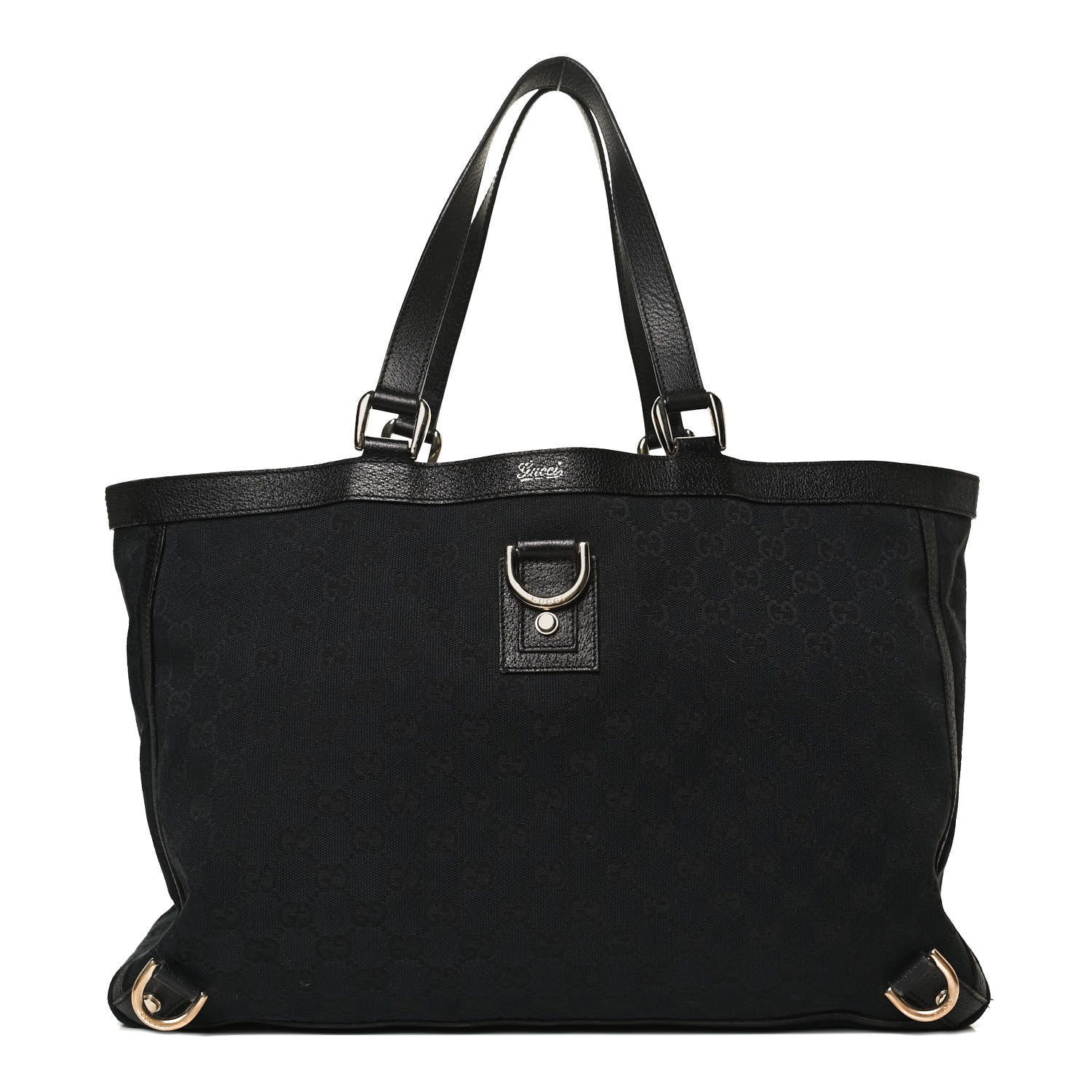 Gucci Monogram Large Abbey Tote Black 2 of 14