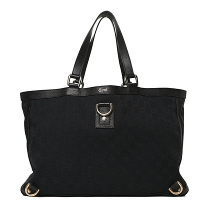 Gucci Monogram Large Abbey Tote Black 2 of 14