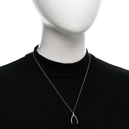 Jennifer Meyer 18K Yellow Gold Wishbone Pendant Necklace 2 of 5