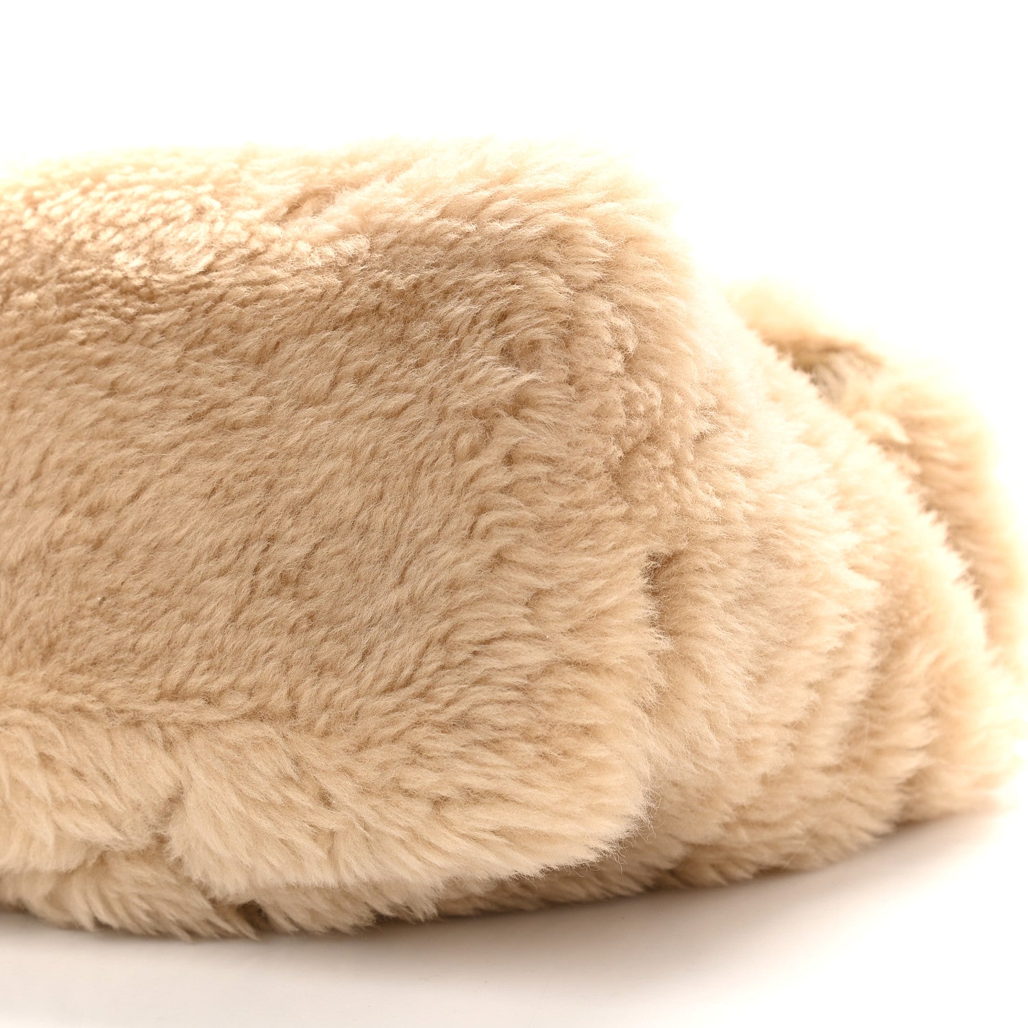 Saint Laurent Merino Shearling Lambskin Quilted Small Loulou Puffer Monogram Chain Satchel Natural Beige 8 of 8