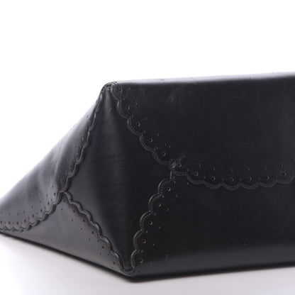 Alaia Calfskin Scalloped Trim Cabas MM Black 18 of 20