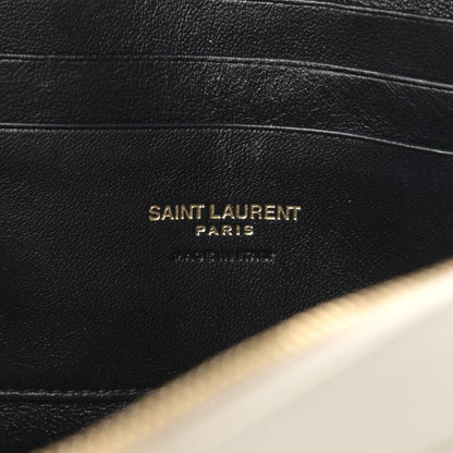 Saint Laurent Grain De Poudre Matelasse Monogram Mini Lou Camera Bag Crema Soft 6 of 9