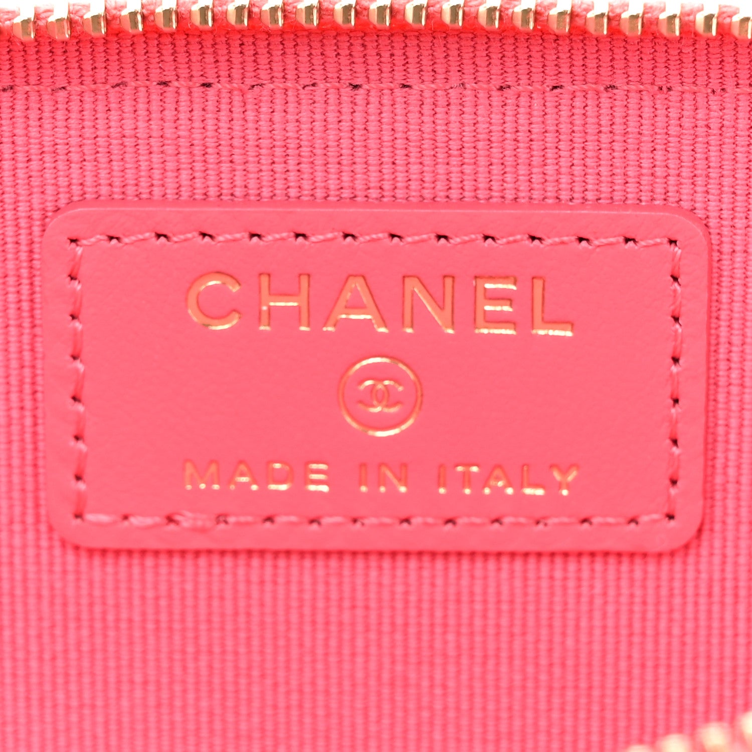 Chanel Caviar Quilted CC Zip Around Card Holder Pink 7 of 9
