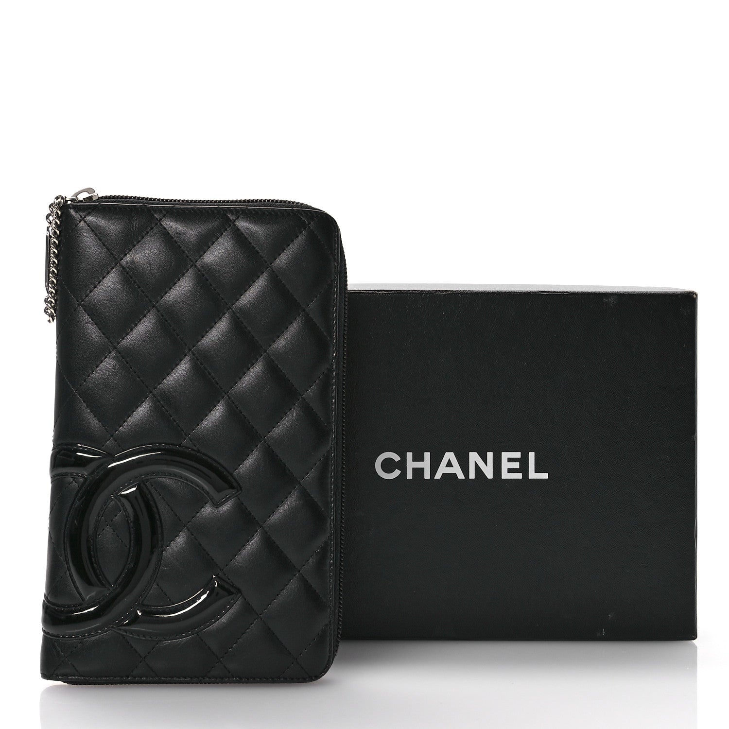 Chanel Calfskin Cambon Zip Around Organizer Wallet Black 11 of 11