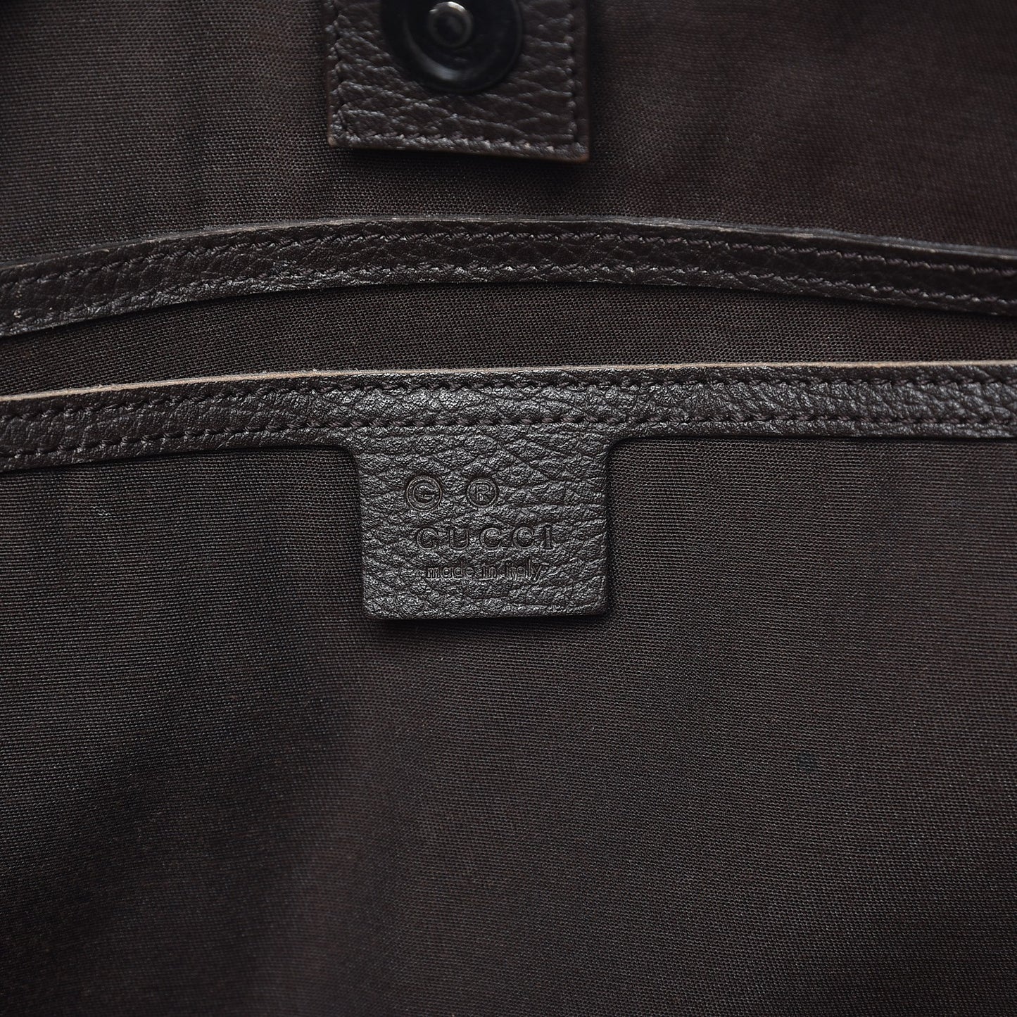 Denim Dollar Calfskin GG Monogram Large Joy Tote Brown