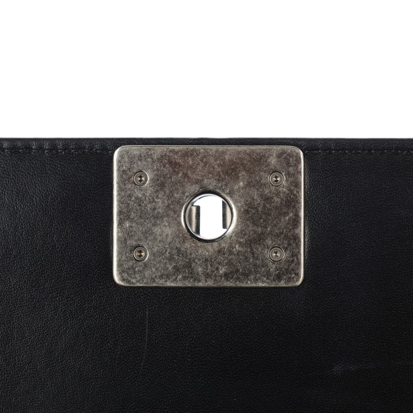 Lambskin Quilted New Medium Boy Flap Black