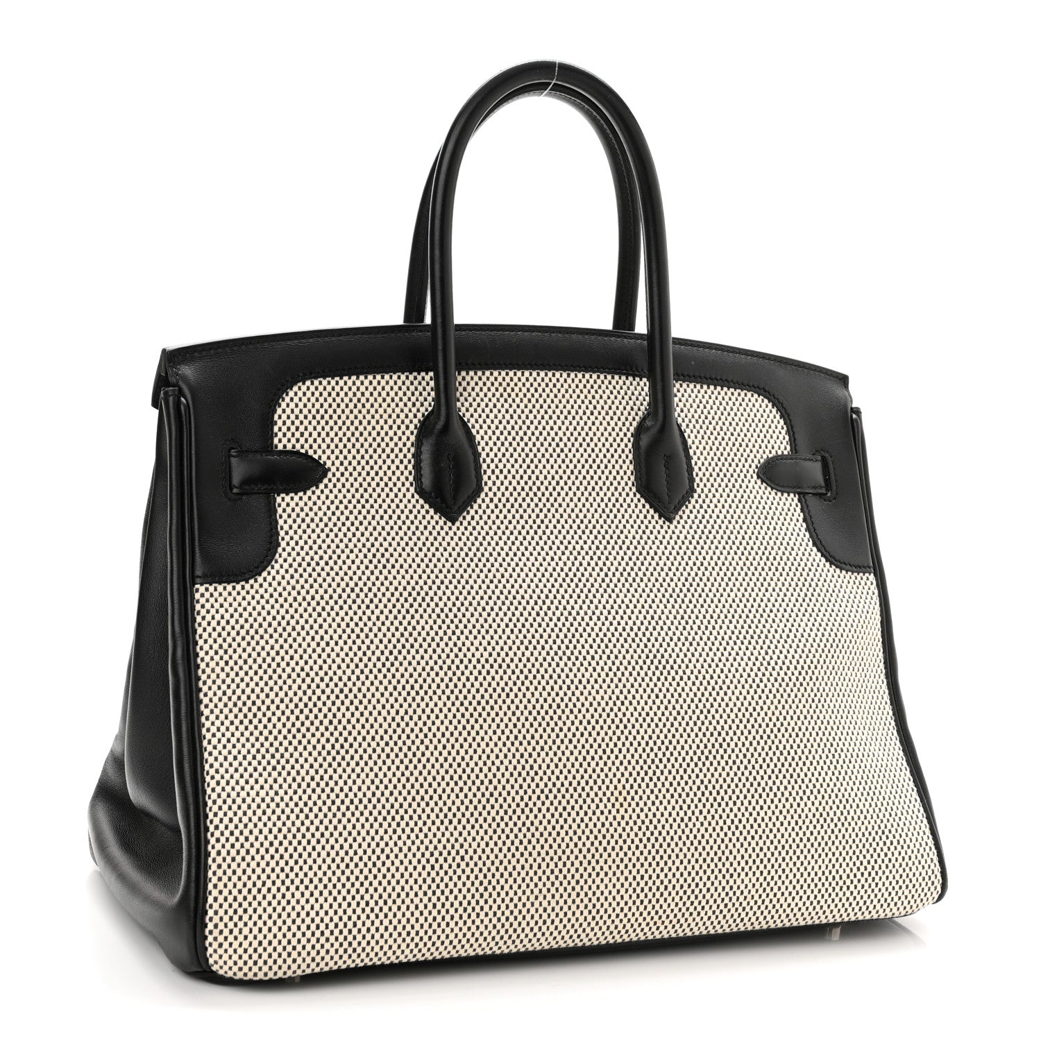Hermes Toile Swift Birkin 35 Natural Black 2 of 15
