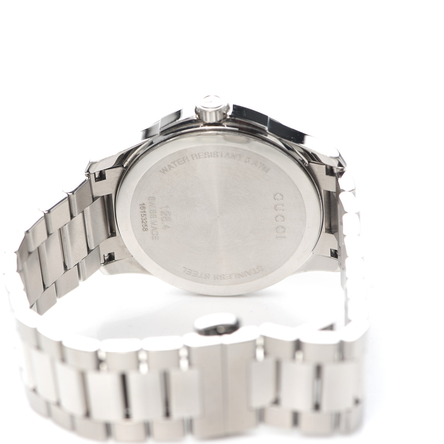 Gucci Stainless Steel Diamond Bezel Black Mother of Pearl 38mm G-Timeless Quartz Watch 4 of 6