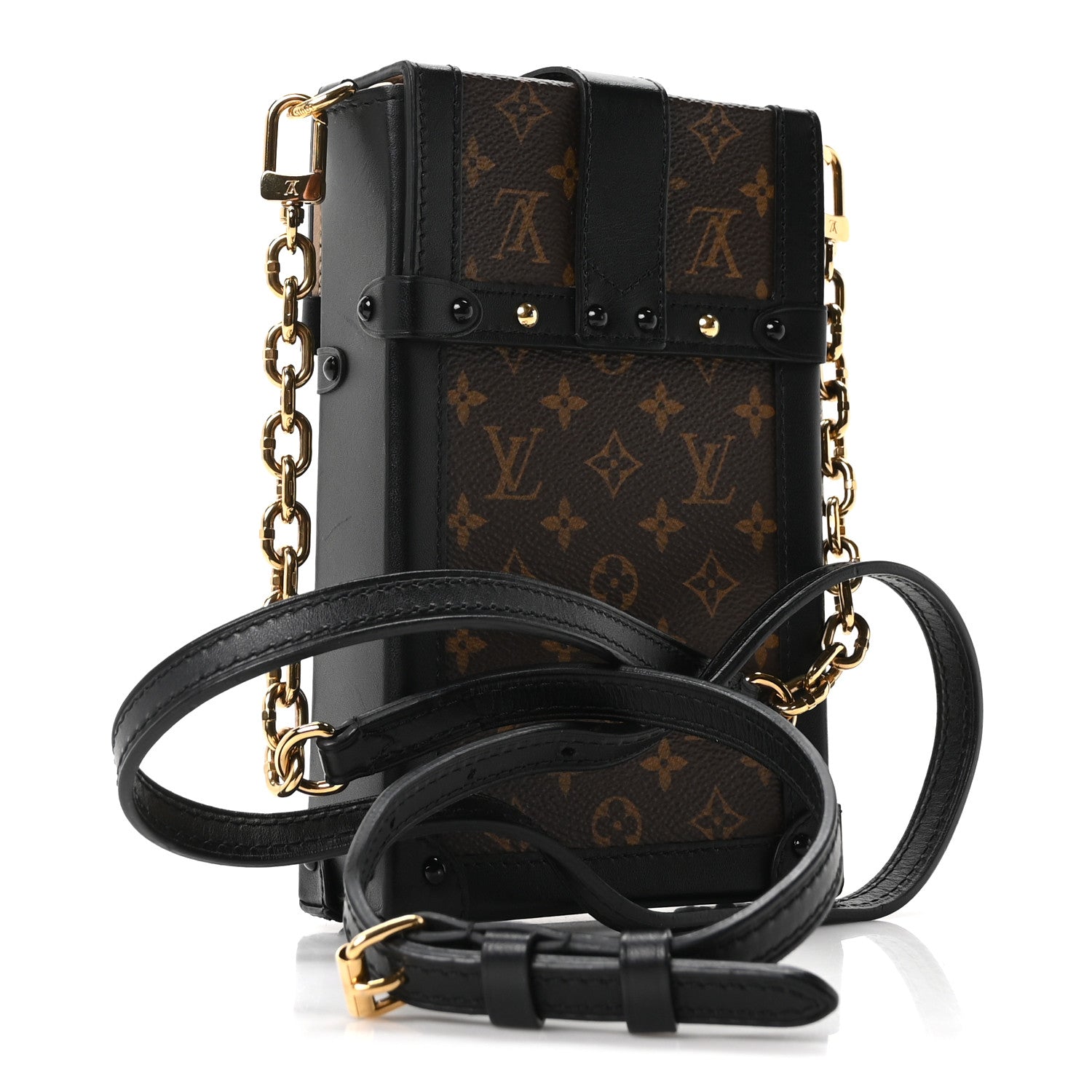 Louis Vuitton Monogram Pochette Trunk Verticale Black 1883324