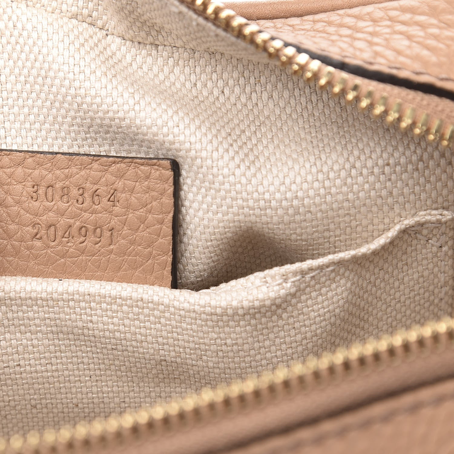Gucci Pebbled Calfskin Small Soho Disco Bag Camelia 7 of 10