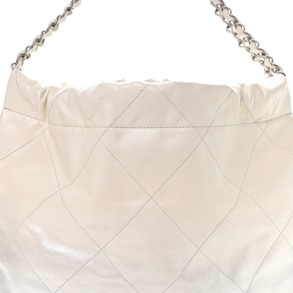 Chanel Metallic Shaded Calfskin Quilted Chanel 22 White Silver 9 of 11