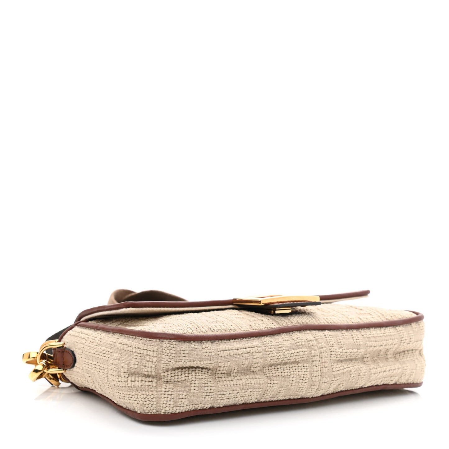 Sardinian Jacquard Vitello King FF 1974 Embroidered Baguette Corda Praline
