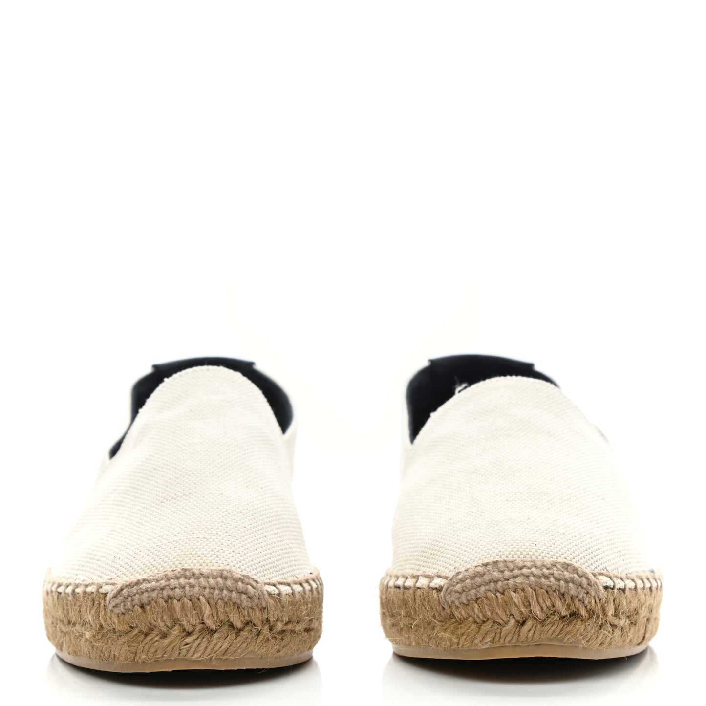 Canvas Elba Logo Embroidered Espadrilles 38 Panna