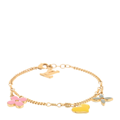 Louis Vuitton Metal Sweet Monogram Charm Bracelet Gold Multicolor 1 of 4