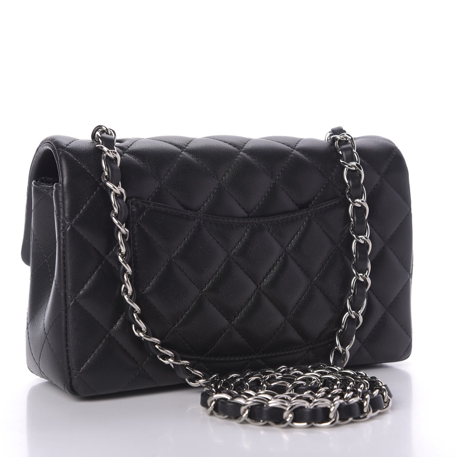 Chanel Lambskin Quilted Mini Rectangular Flap Black 3 of 9