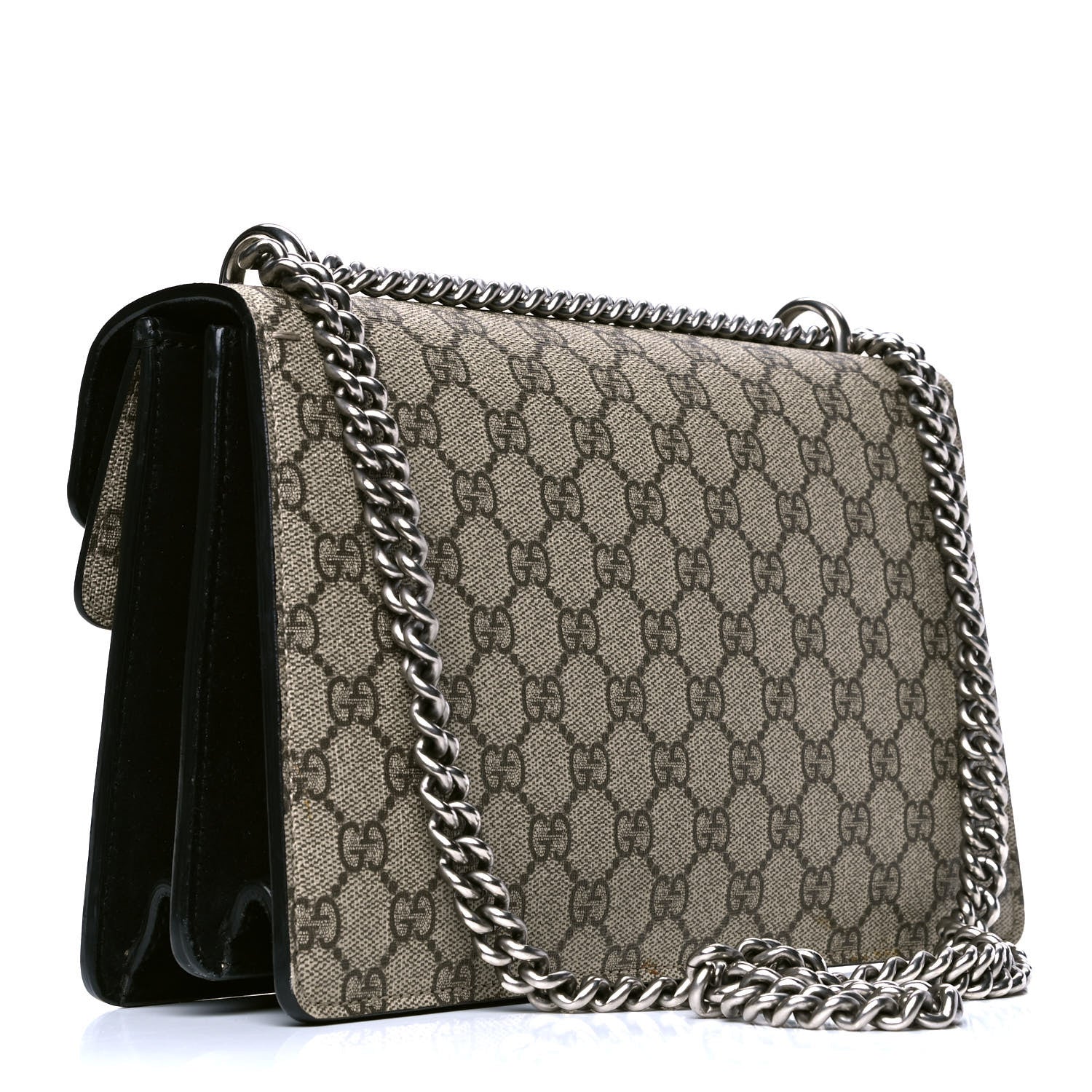 Gucci GG Supreme Monogram Small Dionysus Shoulder Bag Black 2 of 7