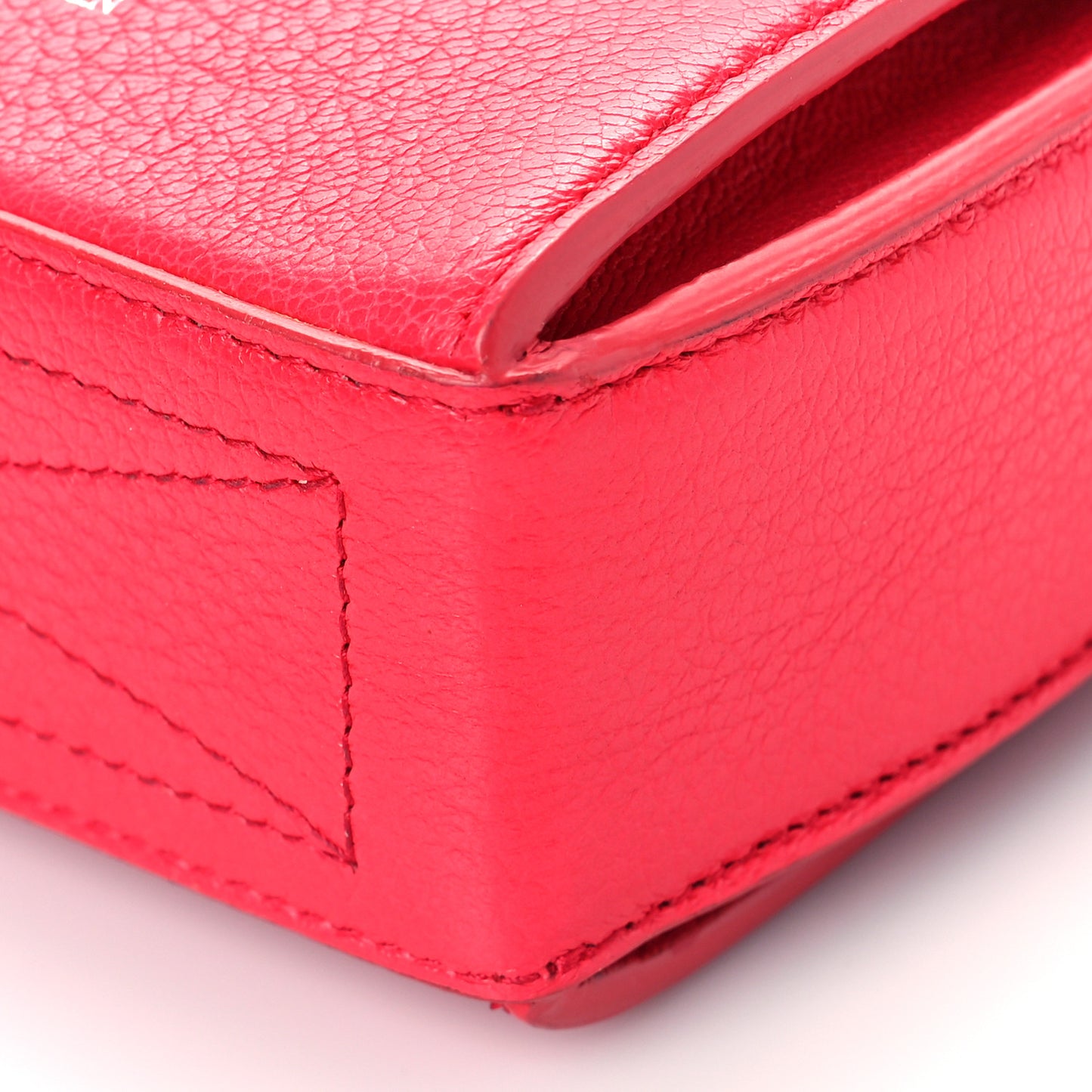 Silky Amish Grain Calfskin Box Shoulder Bag 19 Pink