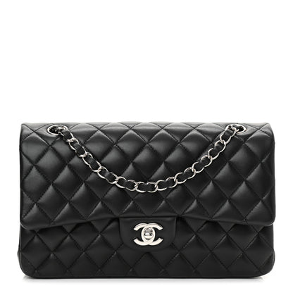 Chanel Lambskin Quilted Medium Double Flap Black 1 of 10