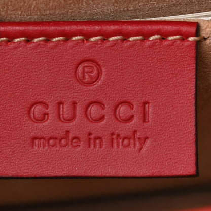 Gucci Calfskin Mini Sylvie Chain Shoulder Bag Hibiscus Red 6 of 9