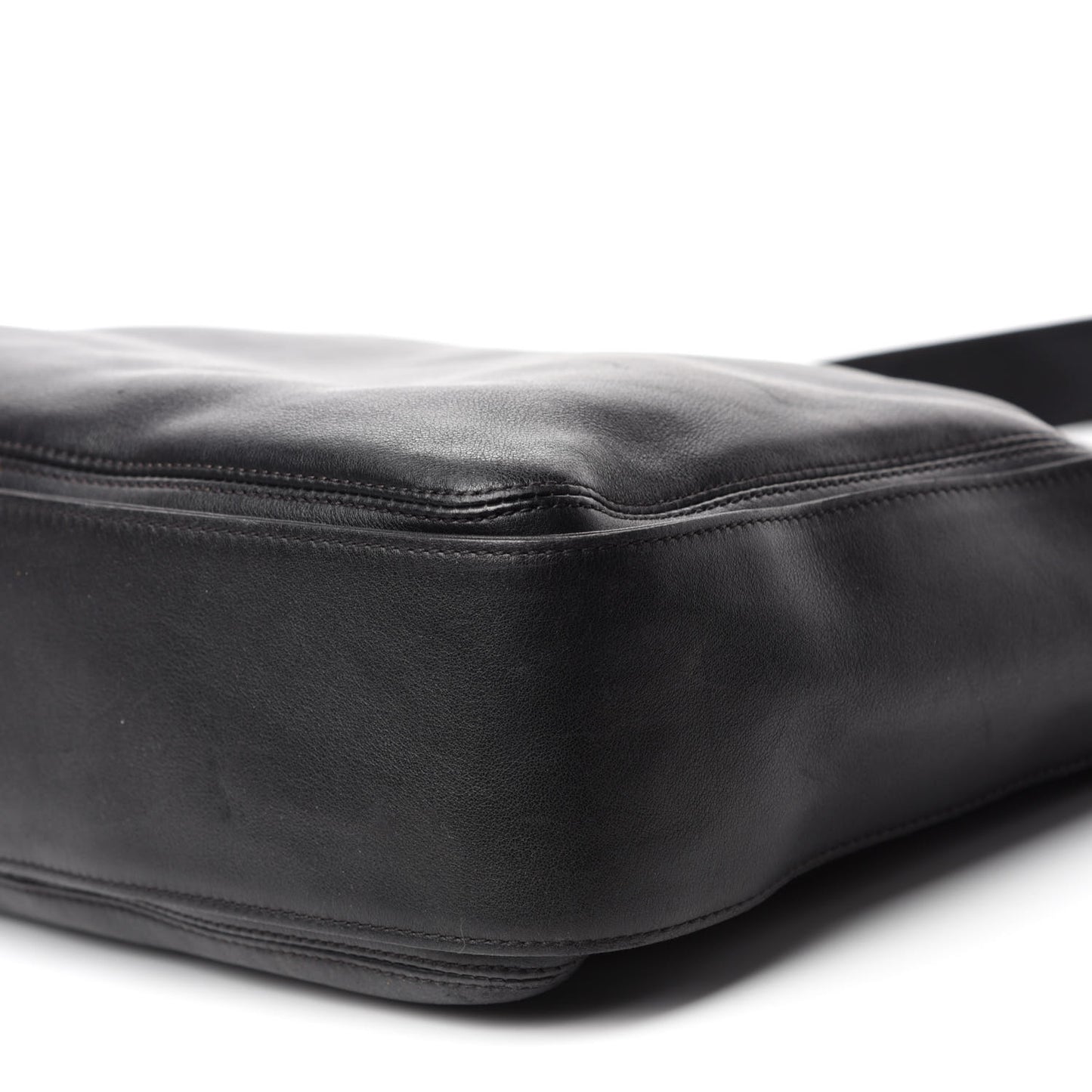 Calfskin CC Shoulder Bag Black