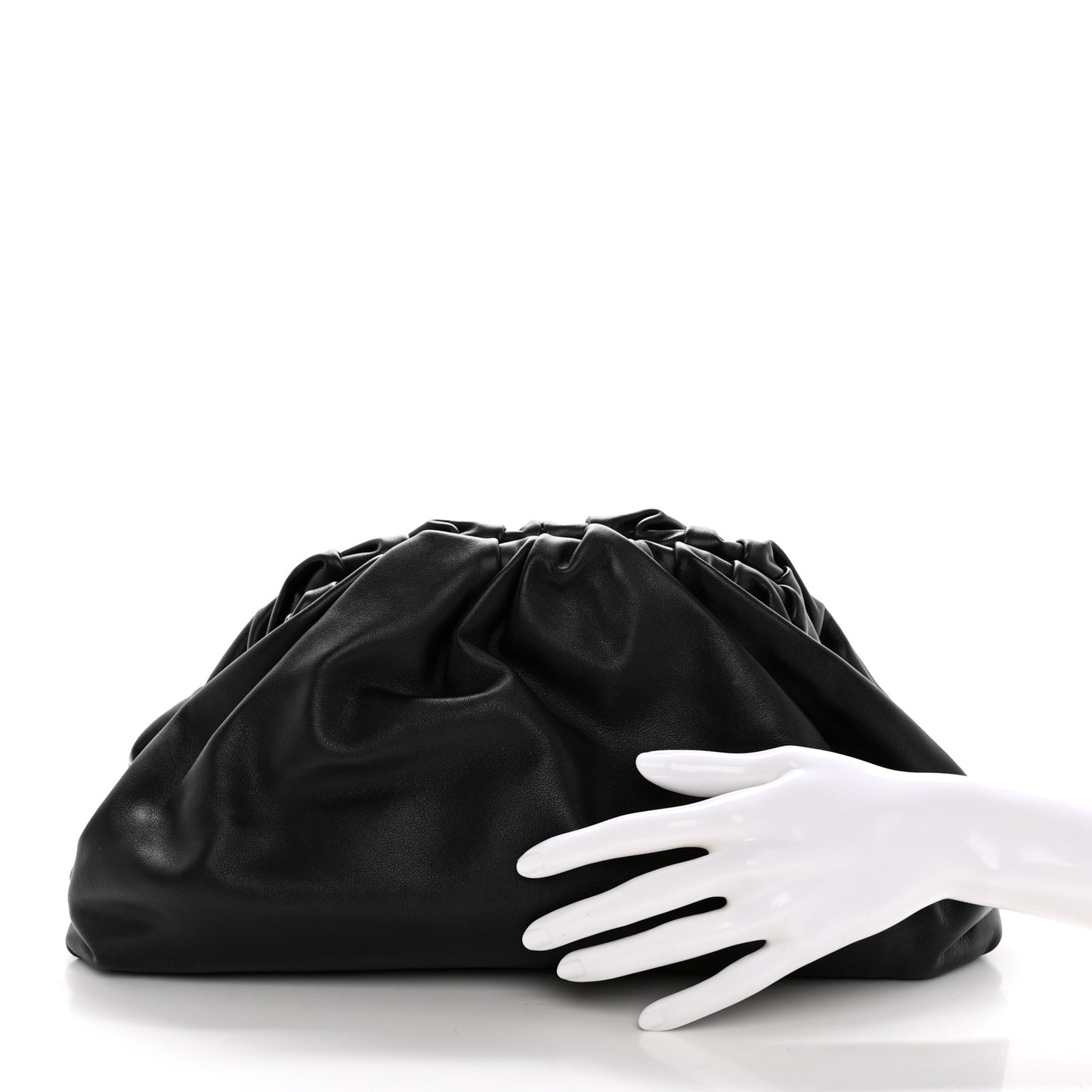 Smooth Butter Calf The Pouch Oversized Clutch Black