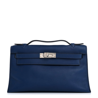 Hermes Swift Kelly Pochette Clutch Bleu Saphir 1 of 11