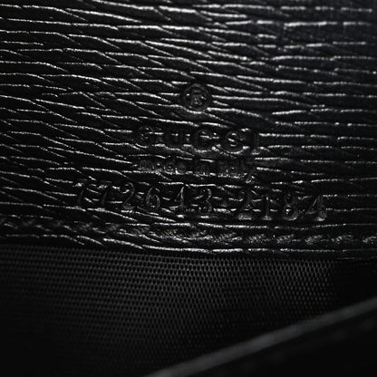 Gucci Textured Calfskin Script Logo Wallet On Chain Black 5 of 9