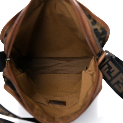 Fendi Zucca Vitello Patchwork Messenger Bag Tobacco Sabbia 5 of 17