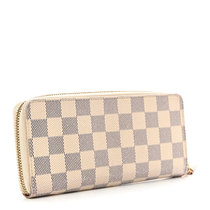 Louis Vuitton Damier Azur Clemence Wallet Rose Ballerine 3 of 8