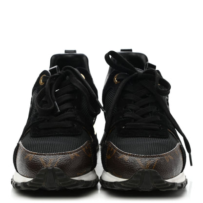 Louis Vuitton Suede Monogram Run Away Sneakers 35 Black 2 of 9