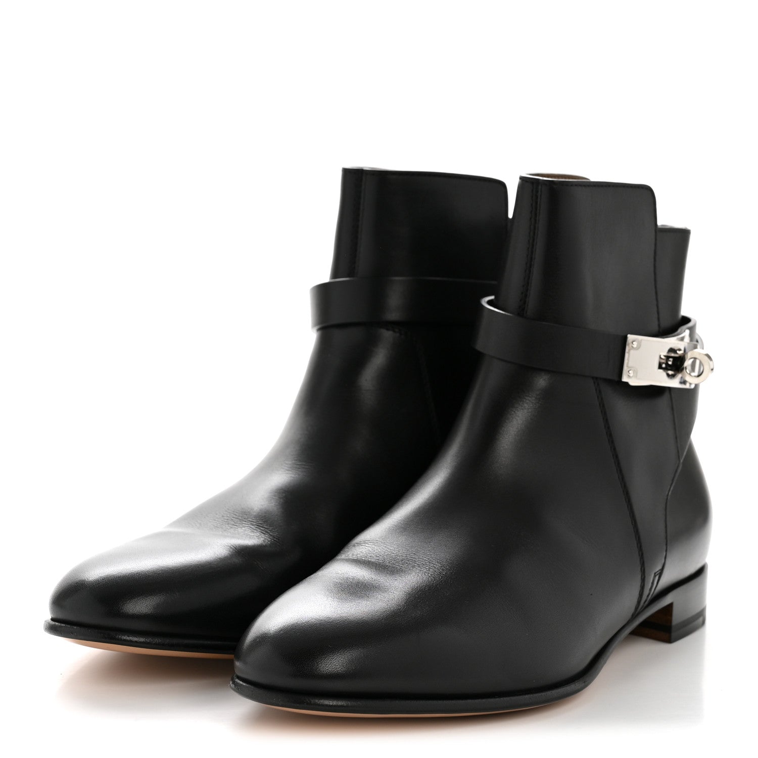 Hermes Calfskin Neo Low Boots 37 Black 4 of 11