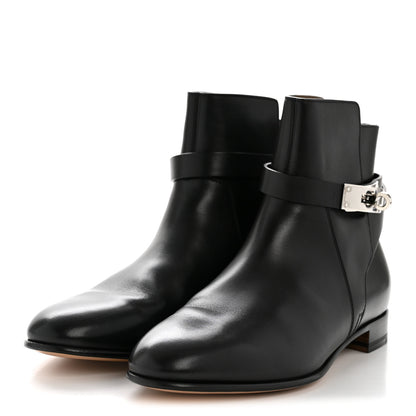 Hermes Calfskin Neo Low Boots 37 Black 4 of 11