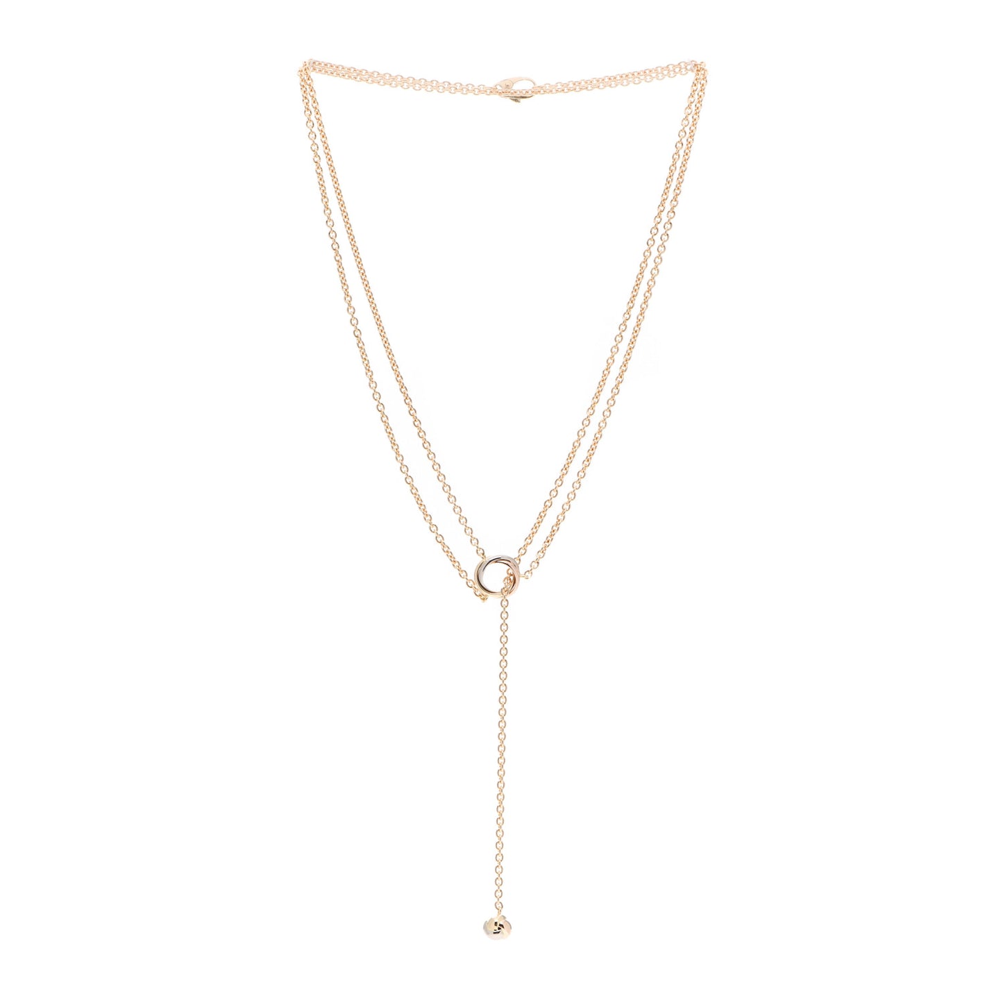 18K Pink Yellow White Gold Baby Trinity Pampilles Necklace