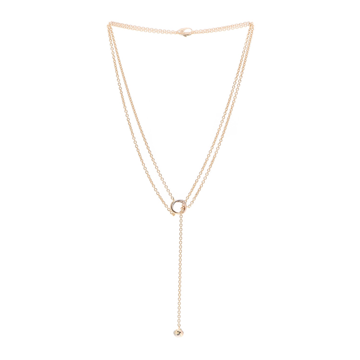 Cartier 18K Pink Yellow White Gold Baby Trinity Pampilles Necklace 3 of 5