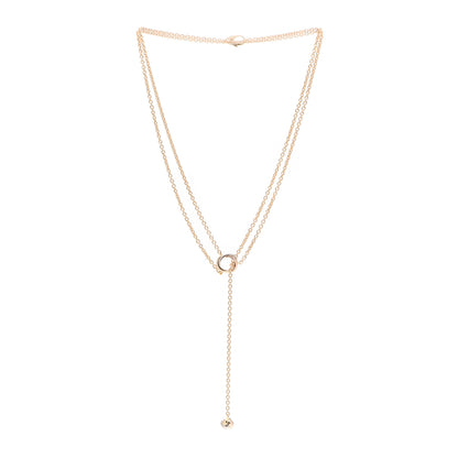 Cartier 18K Pink Yellow White Gold Baby Trinity Pampilles Necklace 3 of 5