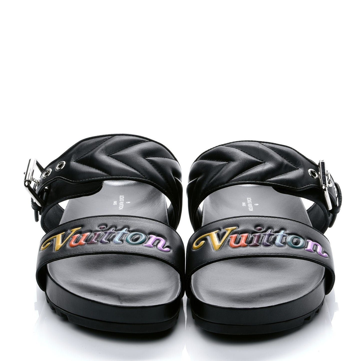 Calfskin New Wave Bom Dia Mule Sandals 40 Black
