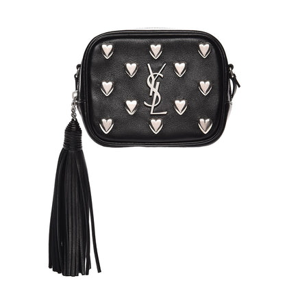 Saint Laurent Nappa Studded Monogram Heart Blogger Bag Black 1 of 6