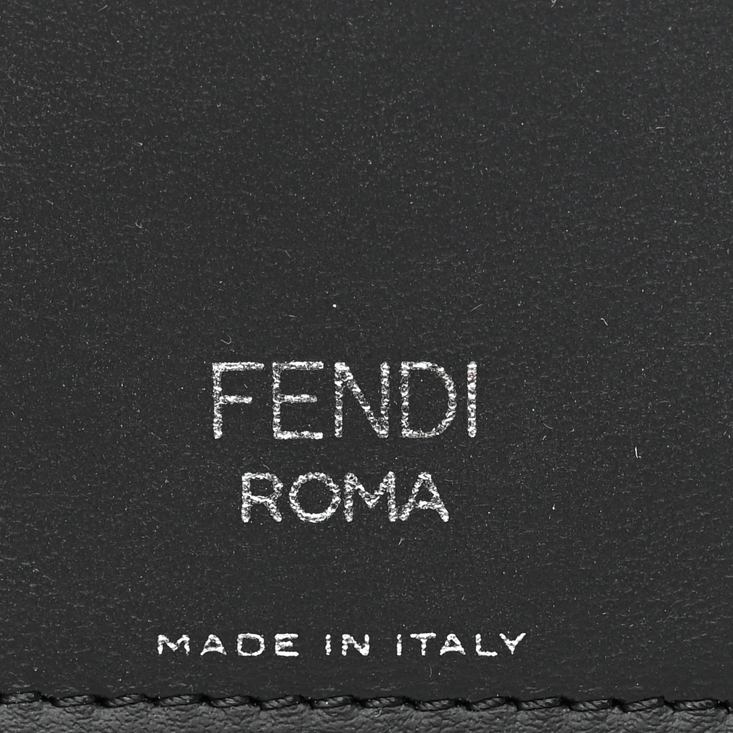 Fendi Vitello Century Matte Glazed Fabric FF Card Holder Tobacco